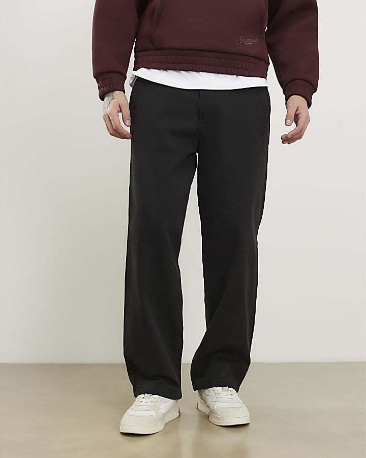Black Relaxed Fit Trousers