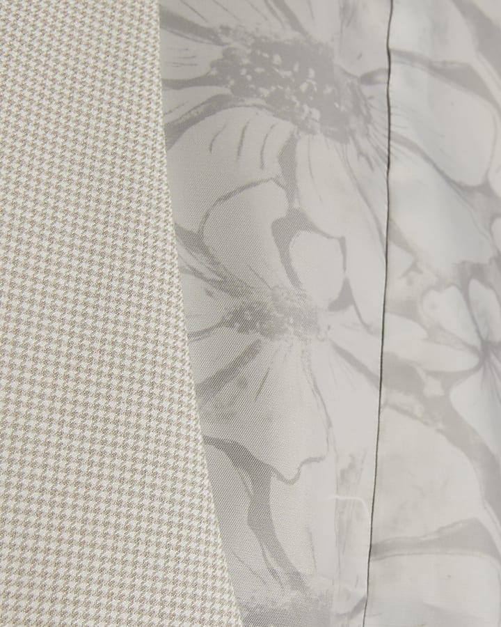 Cream Puppytooth Suit Waistcoat