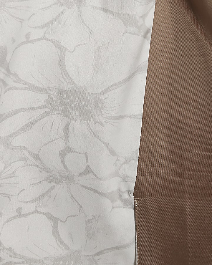 Grey Slim Fit Puppytooth Suit Jacket