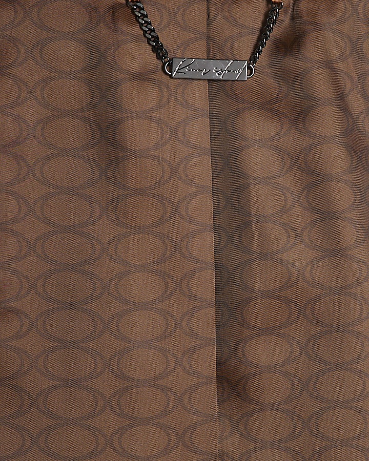 Grey Slim Fit Check Suit Jacket