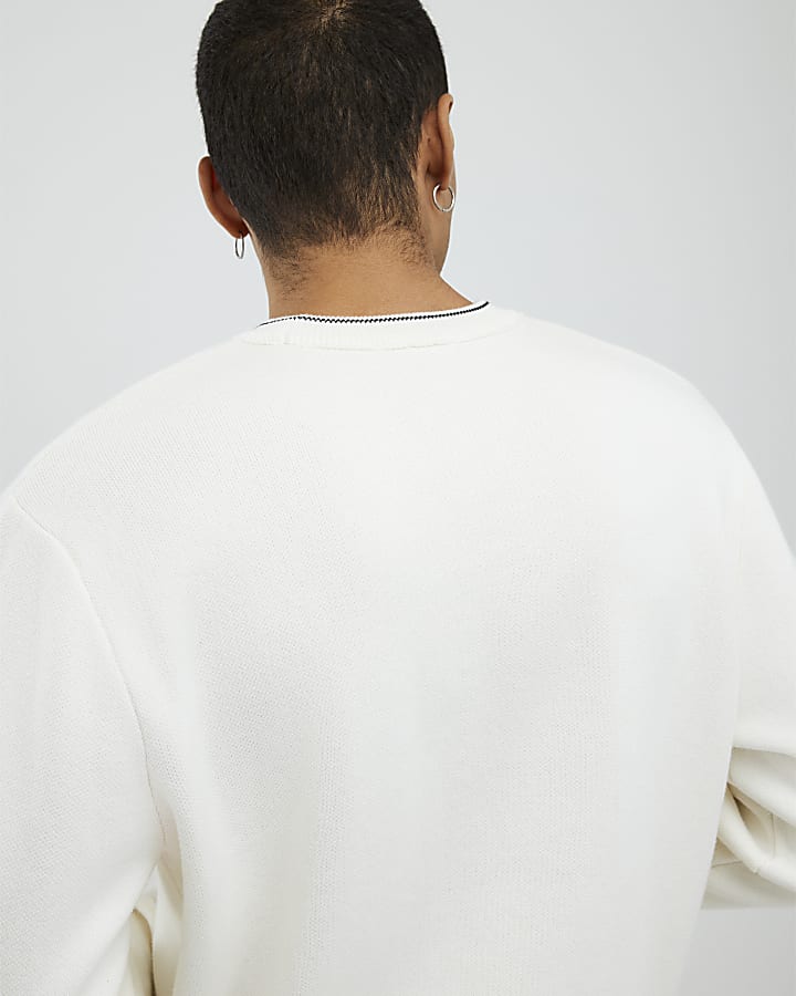 Cream Regular Fit Montprix Sweatshirt