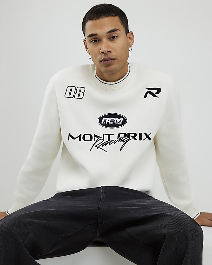 Cream Regular Fit Montprix Sweatshirt