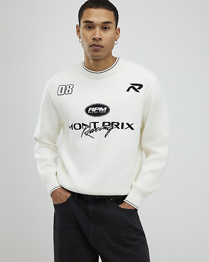 Cream Regular Fit Montprix Sweatshirt