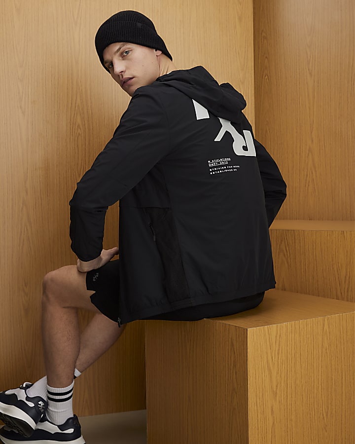 Black Athleisure RXR Hooded Jacket