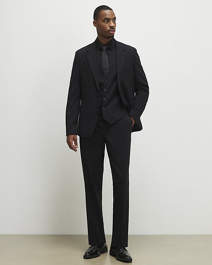 Black Slim Fit Waistcoat