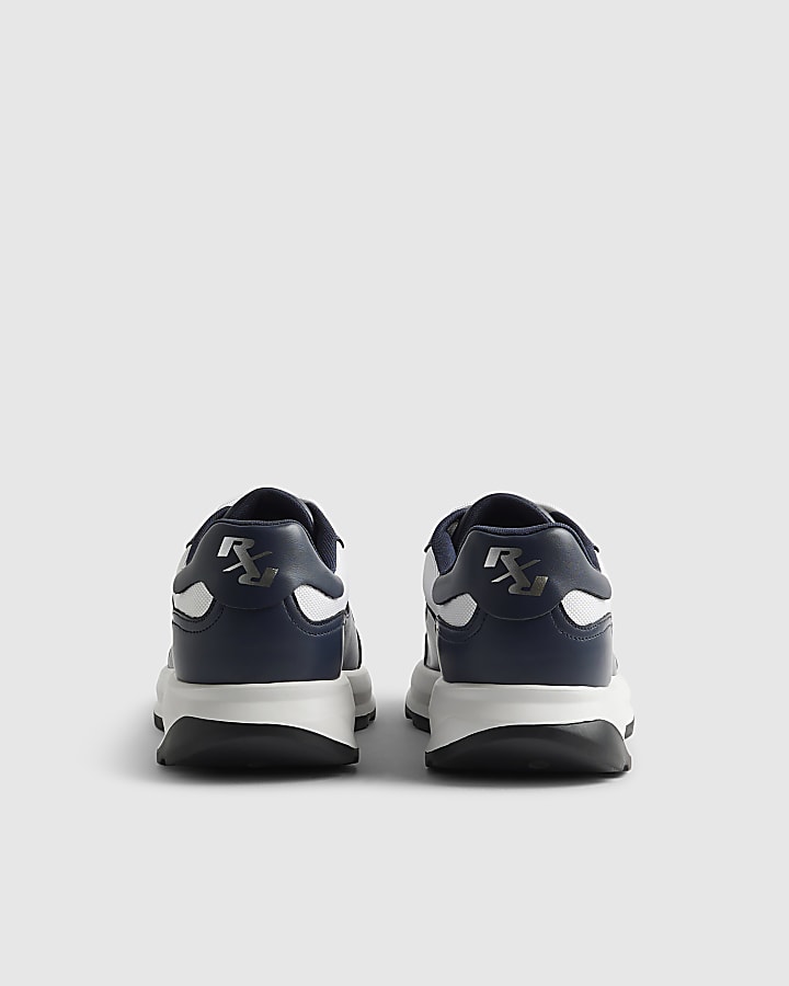 Navy Colour Block Trainers