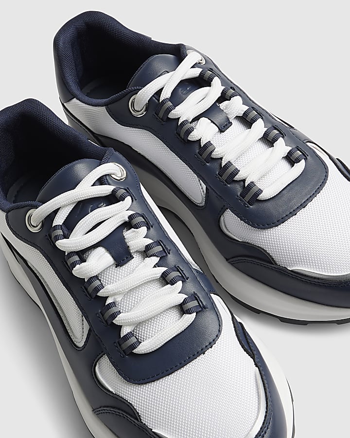 Navy Colour Block Trainers