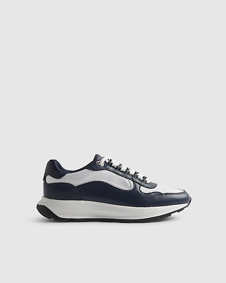 Navy Colour Block Trainers