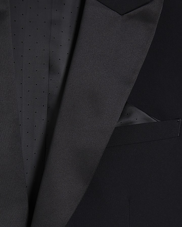 Black Slim Fit Tuxedo Jacket