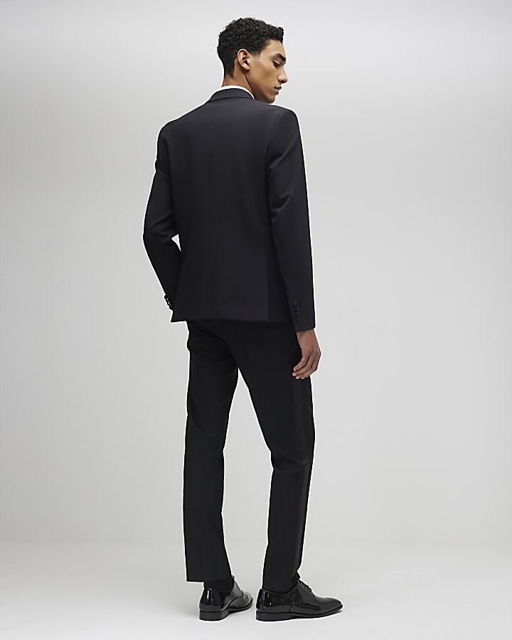Black Slim Fit Suit Trousers