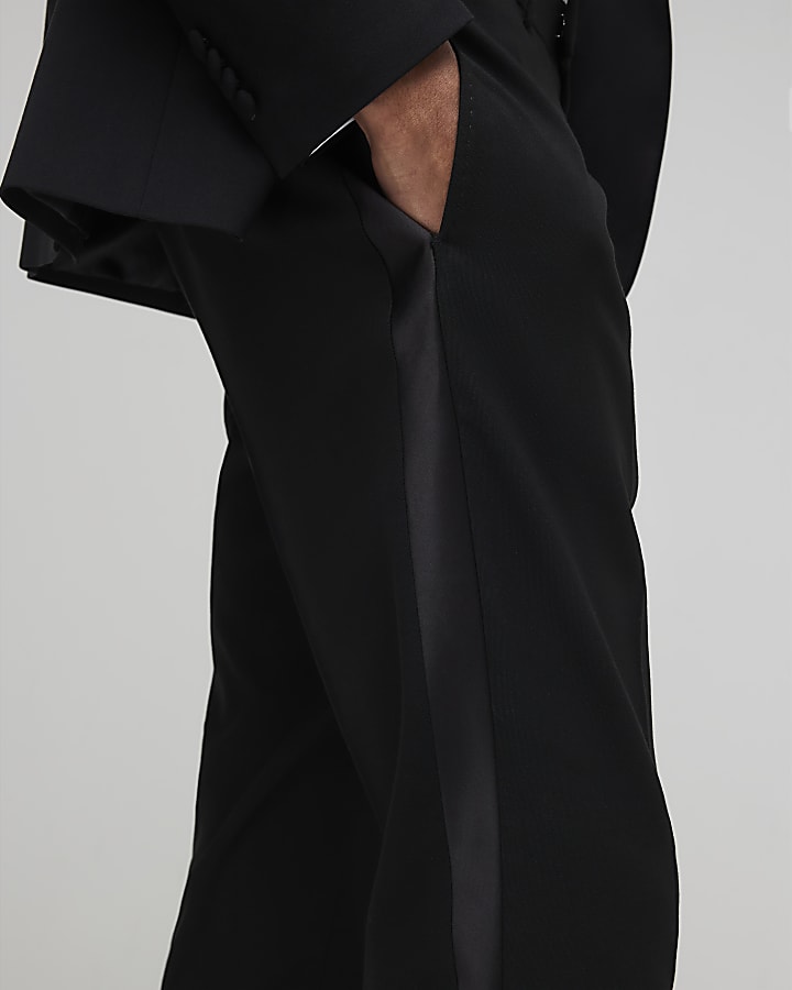 Black Slim Fit Suit Trousers