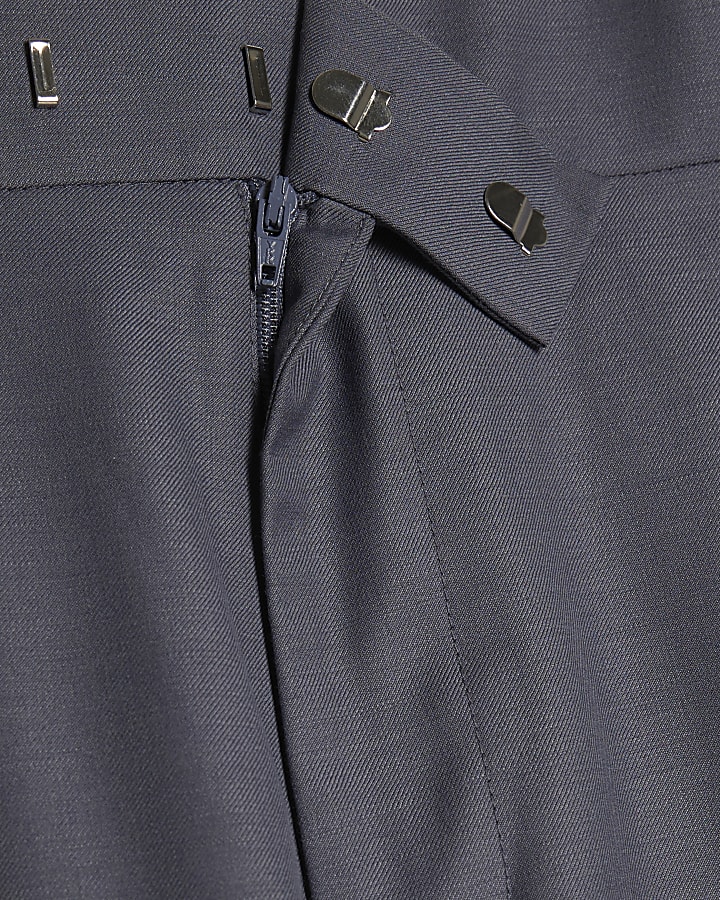 Blue Slim Fit Suit Trousers