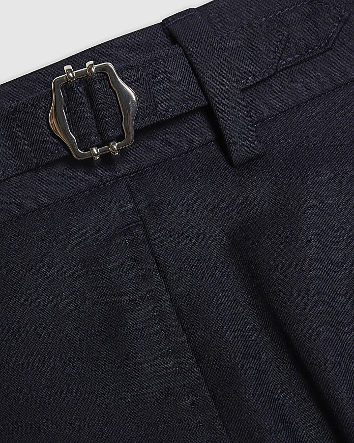 Navy Slin Fit Suit Trousers