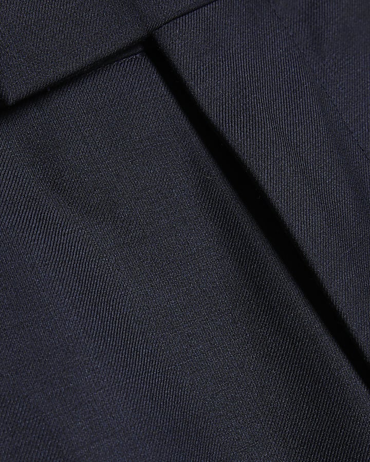 Navy Slin Fit Suit Trousers