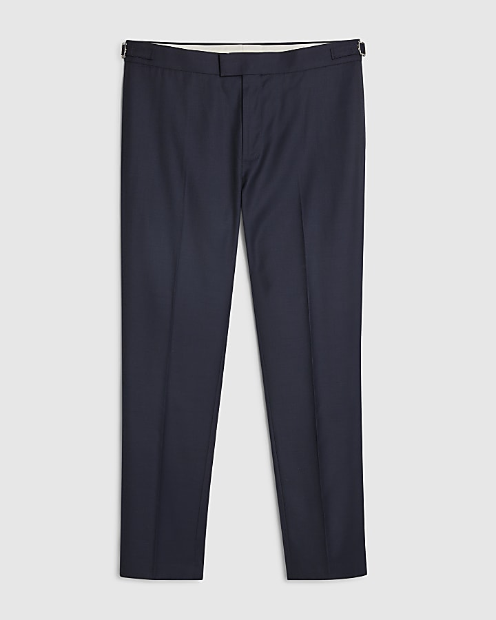 Navy Slin Fit Suit Trousers