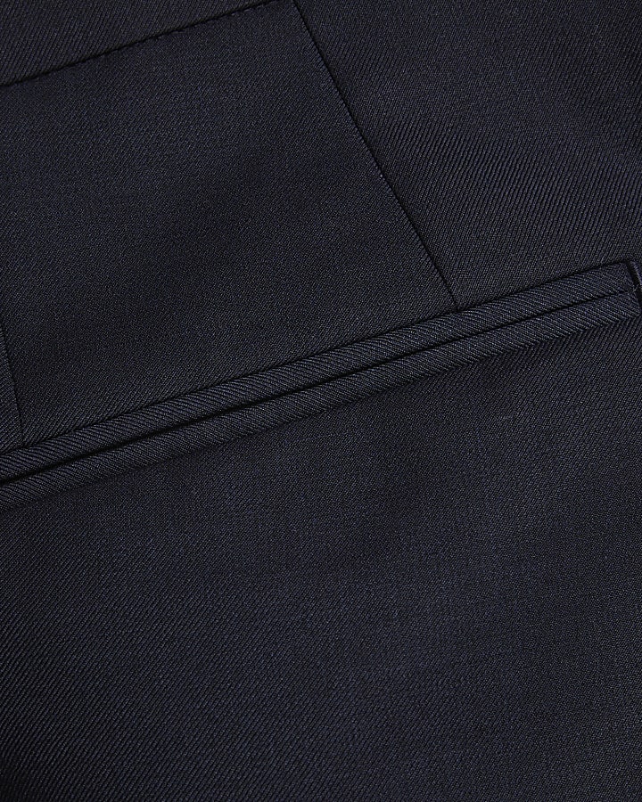 Navy Slin Fit Suit Trousers