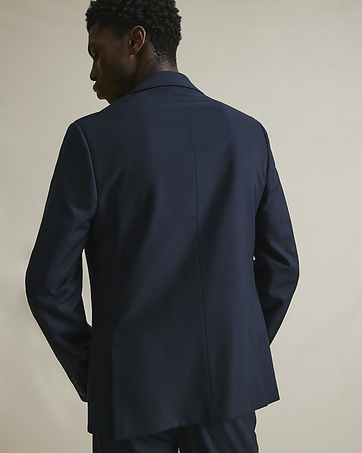 Navy Single Breasted Suit Jacket