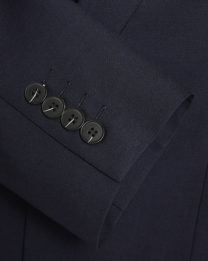 Navy Single Breasted Suit Jacket