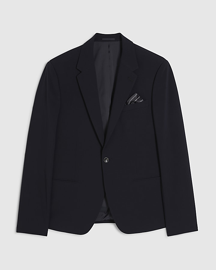 Navy Skinny Fit Suit Jacket
