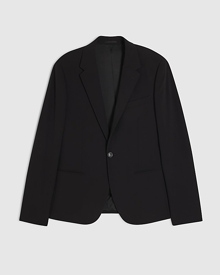 Black Skinny Fit Stretch Suit Jacket