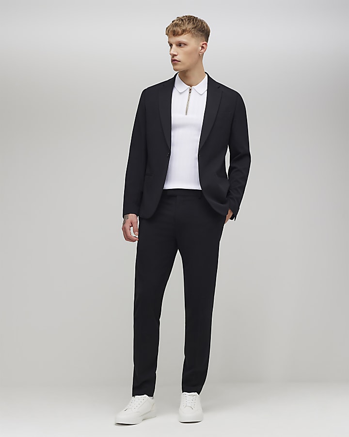 Black Skinny Fit Suit Jacket