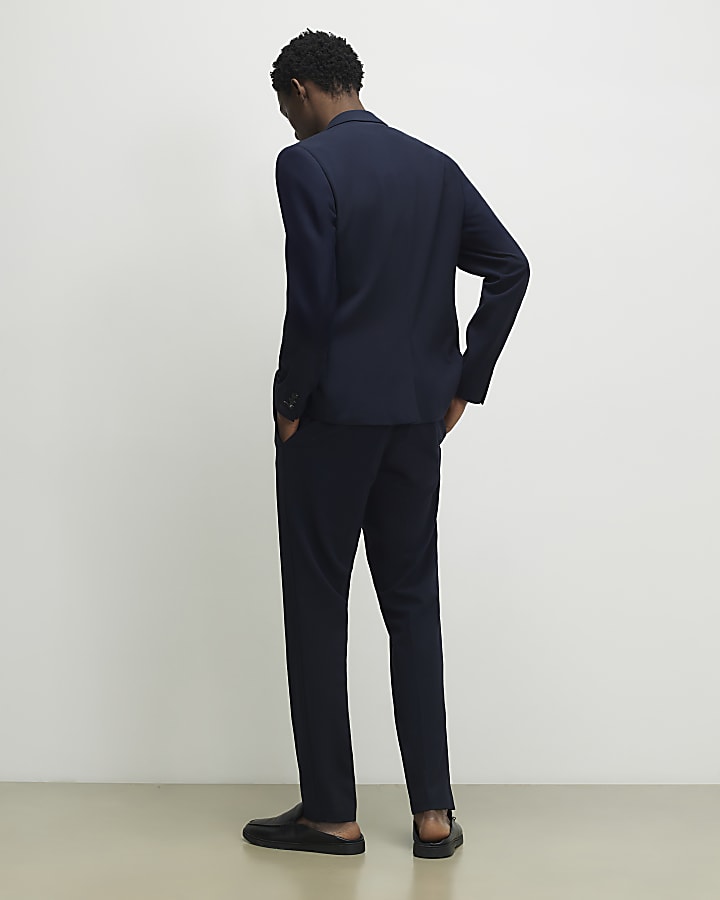 Navy Skinny Fit Suit Trousers