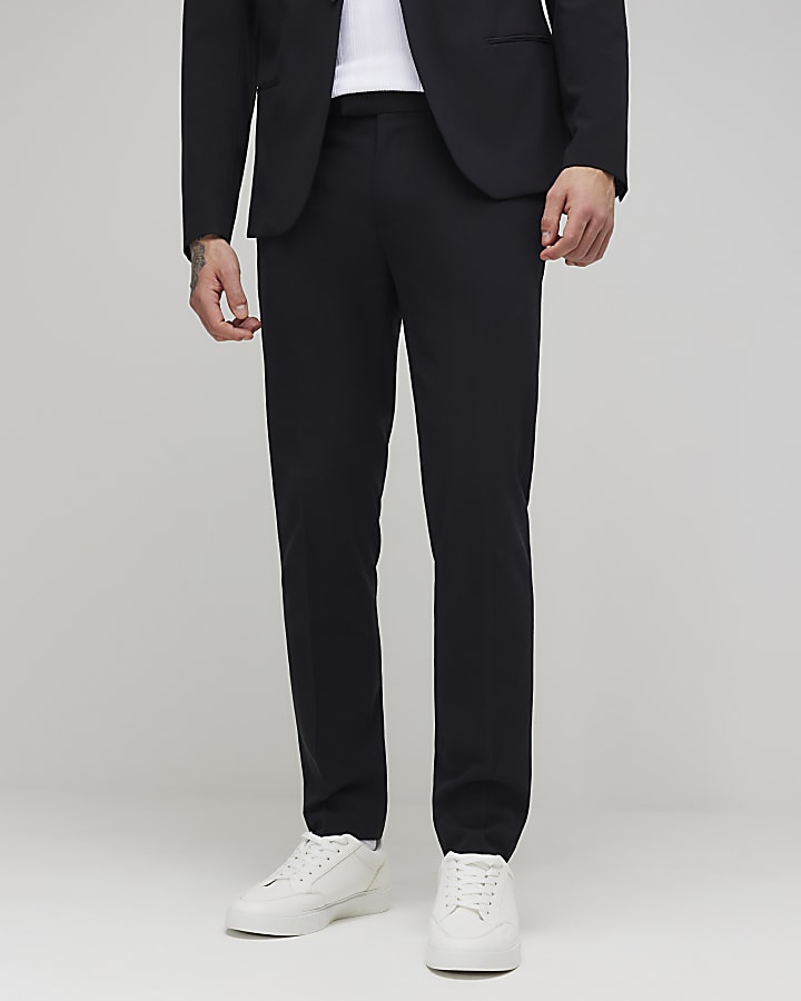 Black Skinny Fit Suit Trousers