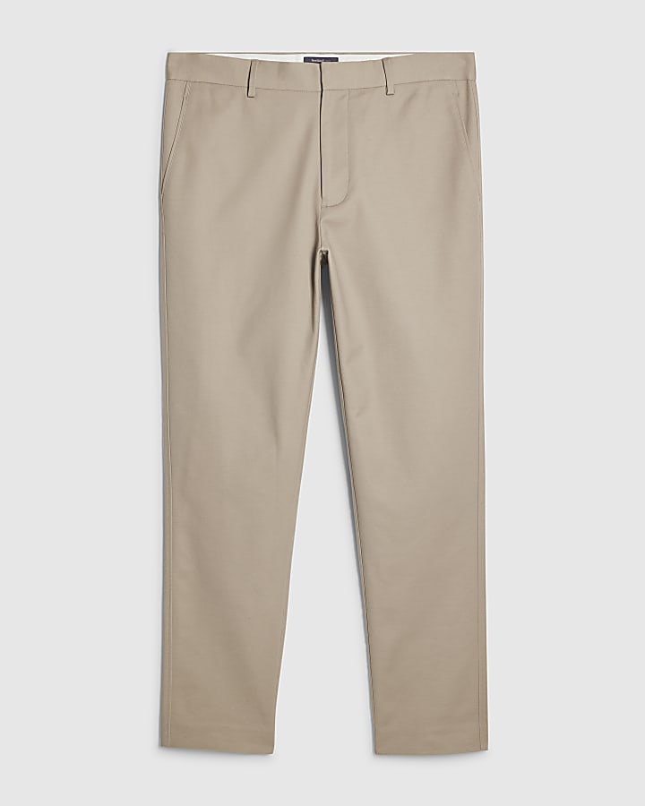 Beige Slim Fit Chinos