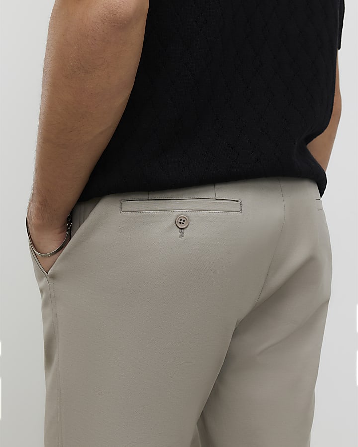 Beige Slim Fit Chinos
