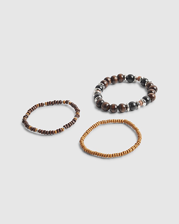 Brown Wood Multipack Bracelet