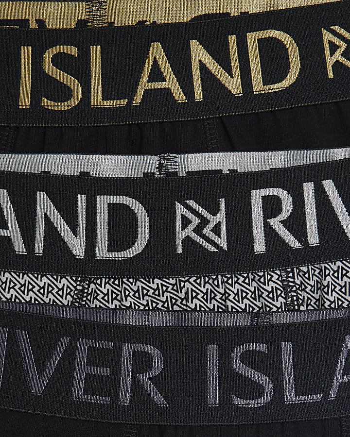 Black RR Print Metallic Pack Of 5 Trunks