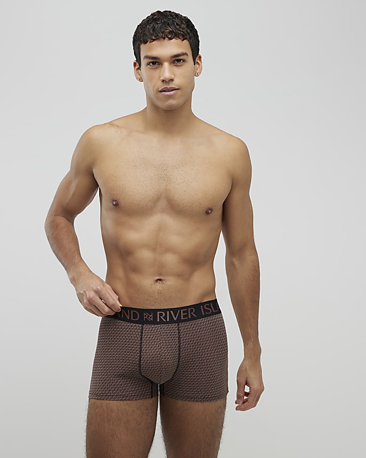 Black RR Print Metallic Pack Of 5 Trunks