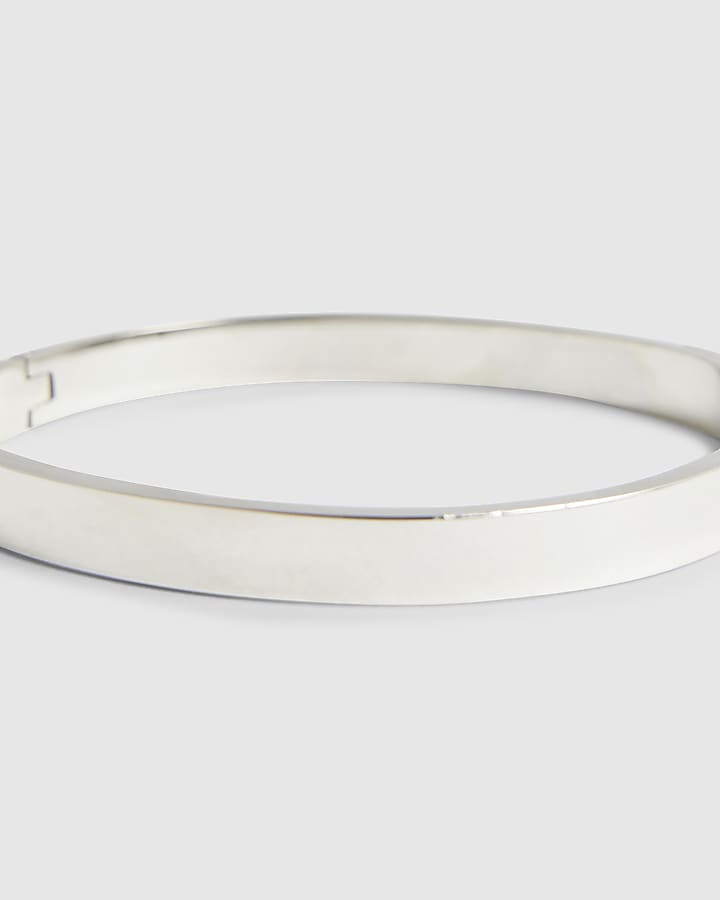 Black Steel Bangle Bracelet