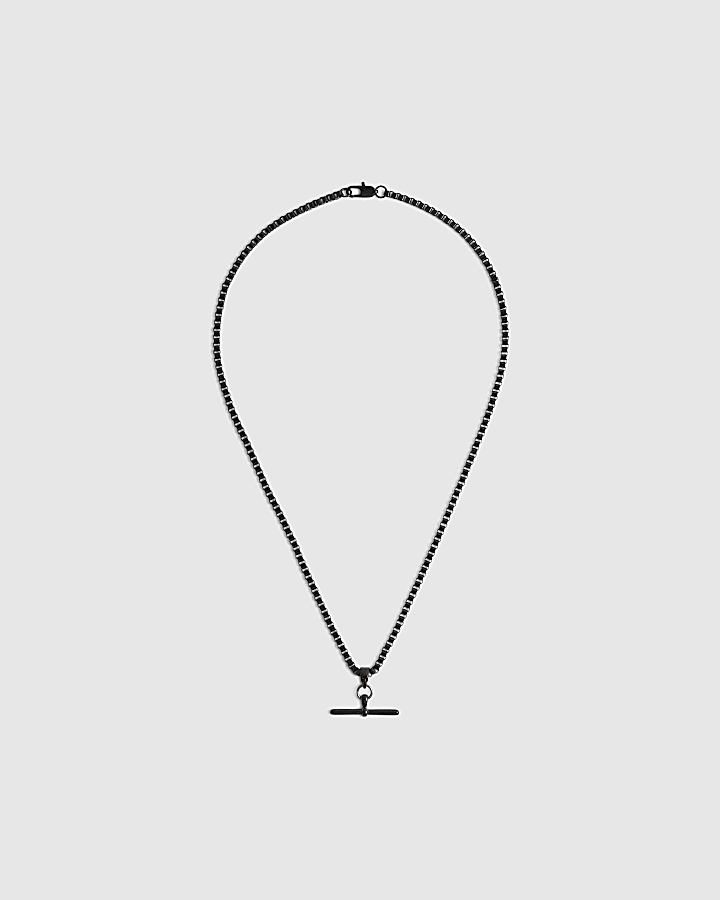 Silver T-Bar Chain Necklace