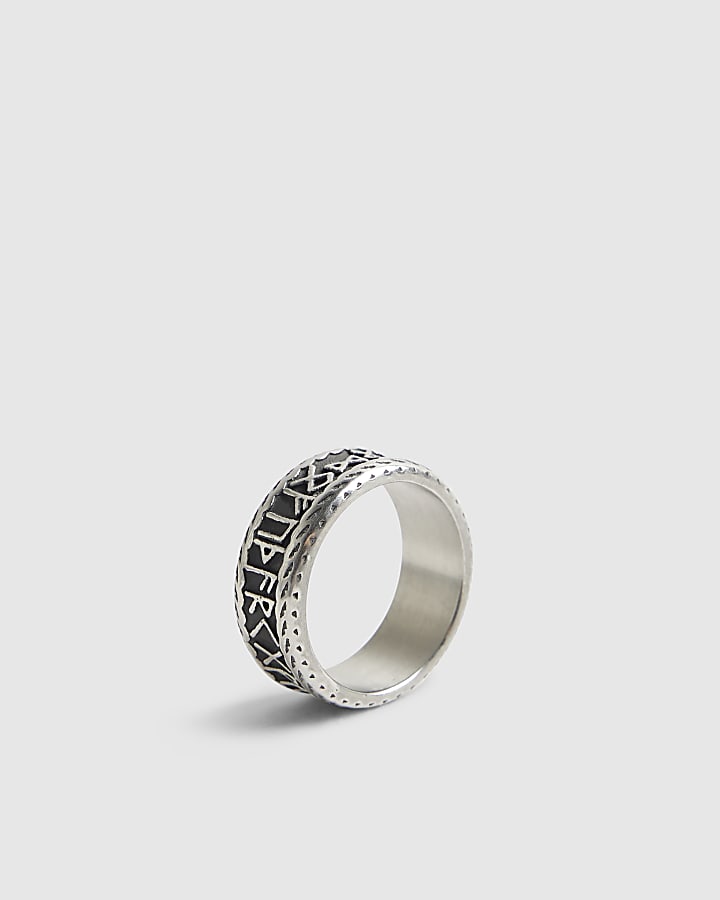 Silver Steel Nordic Ring