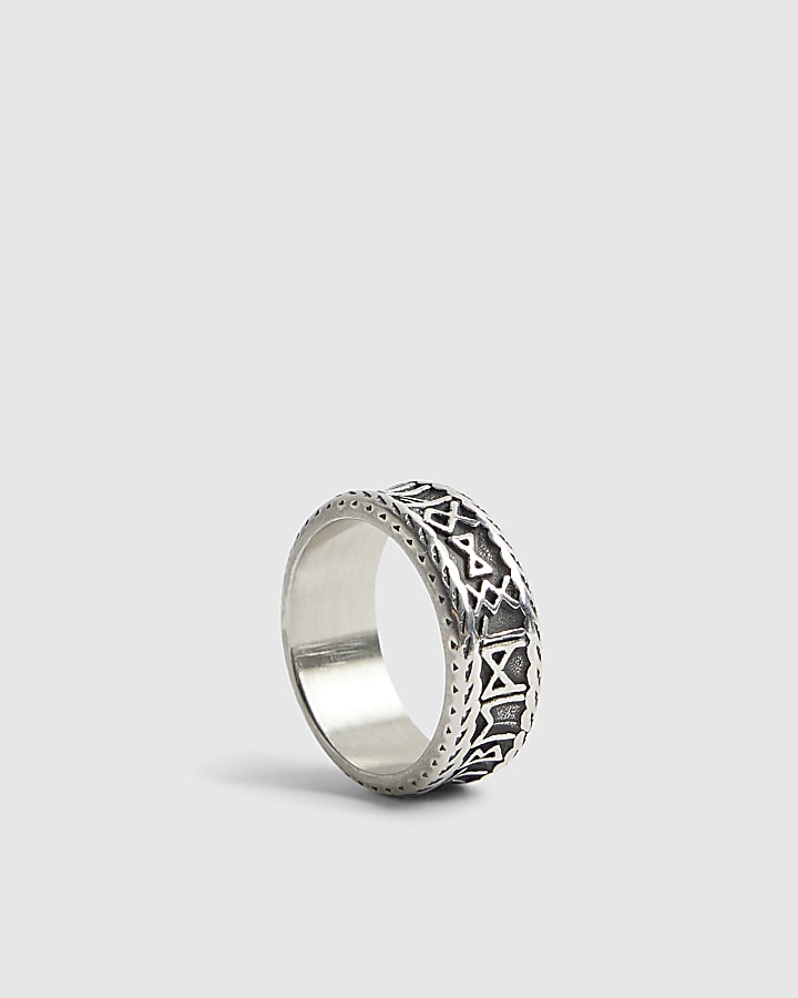 Silver Steel Nordic Ring