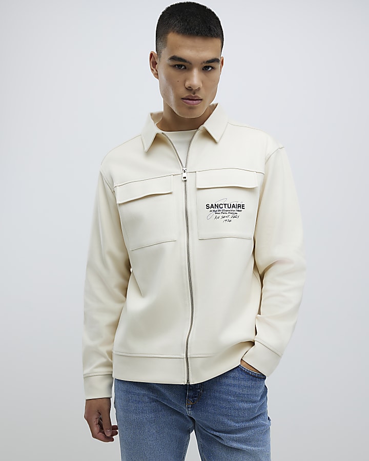 Cream Regular Fit Sanctuaire Shacket