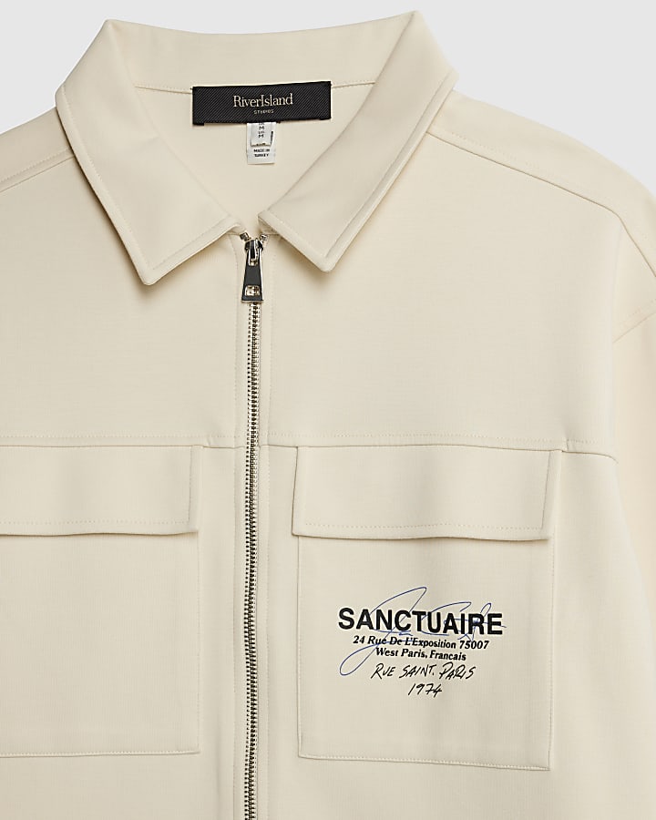 Cream Regular Fit Sanctuaire Shacket
