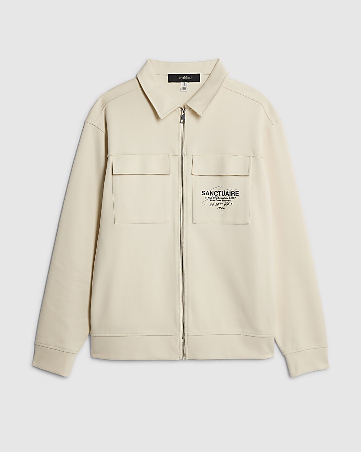 Cream Regular Fit Sanctuaire Shacket