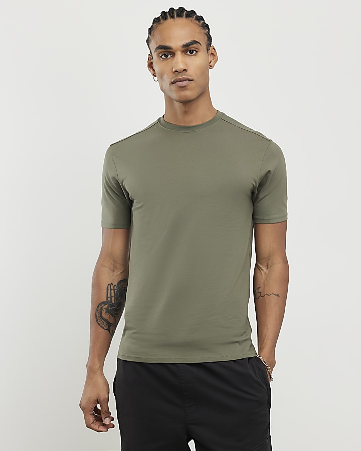 Navy Muscle Fit Pack Of 3 T-Shirts