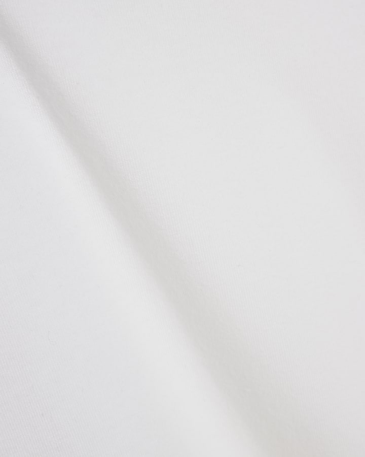 White Muscle Fit V-Neck Pack Of 2 T-Shirts