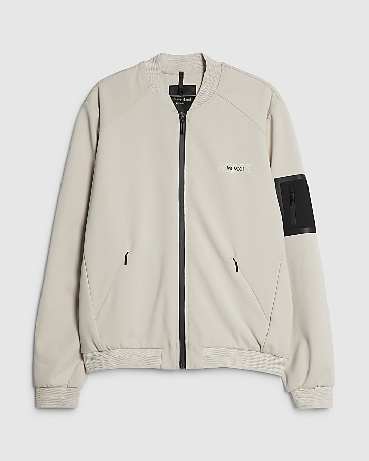 Beige MCMXII Bomber Jacket