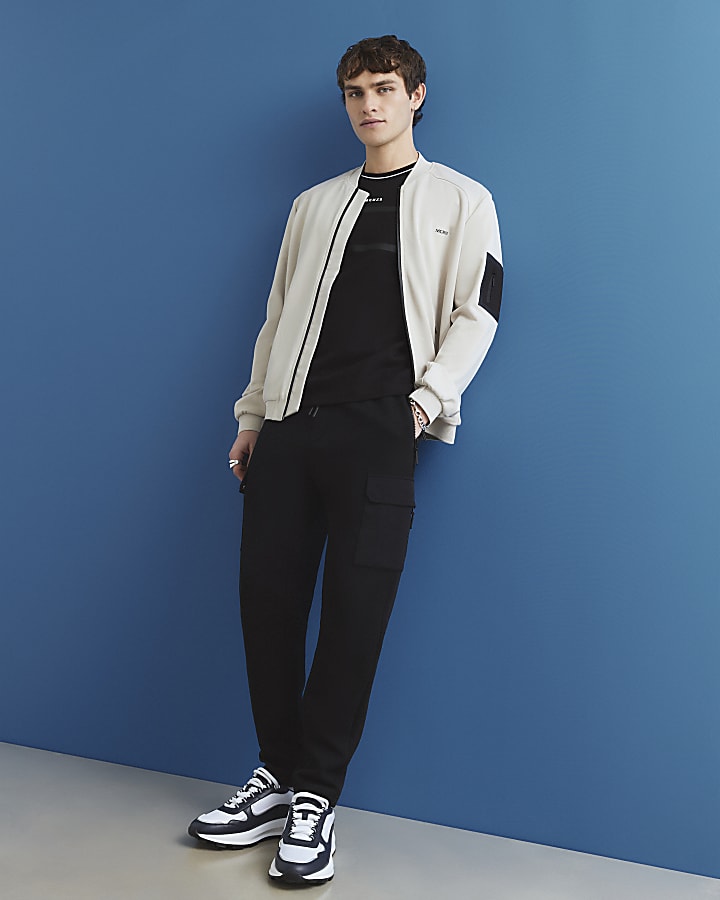 Beige MCMXII Bomber Jacket