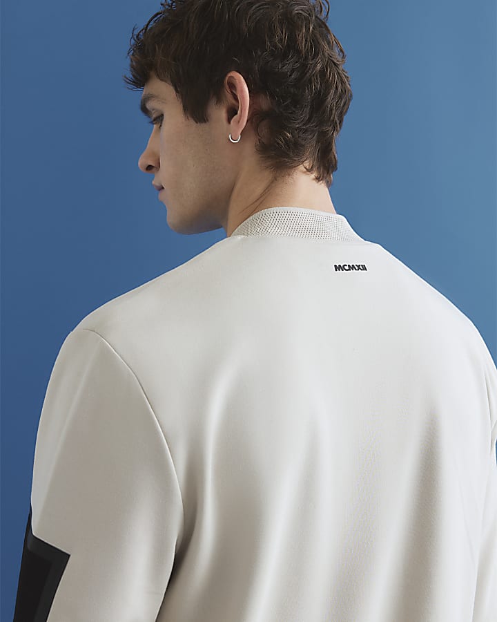 Beige MCMXII Bomber Jacket