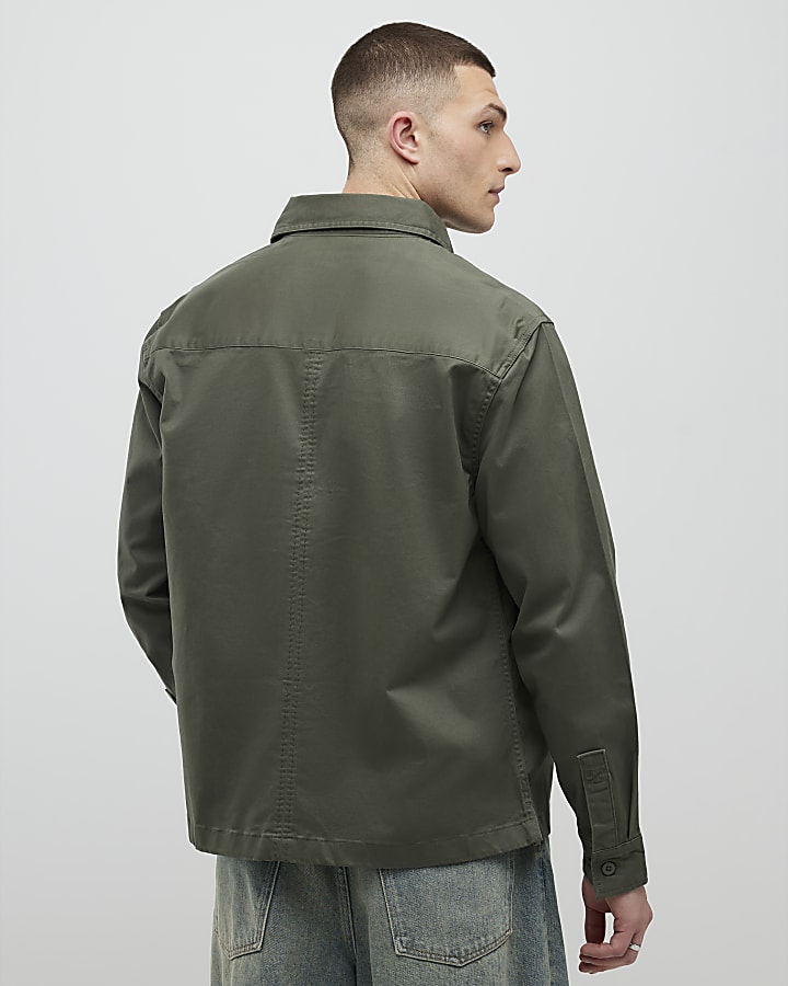 Khaki Regular Fit Twill Shirt