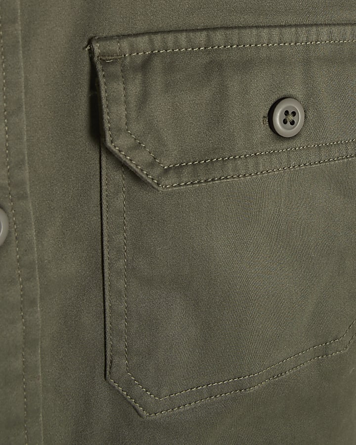 Khaki Regular Fit Twill Shirt