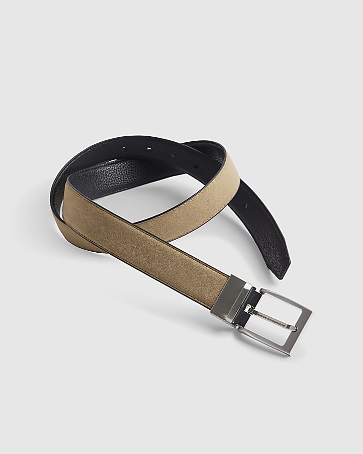 Beige Reversible Belt