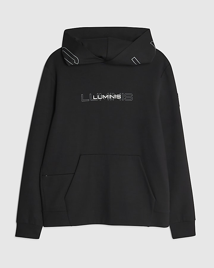 Black Regular Fit Luminis Zip Hoodie 