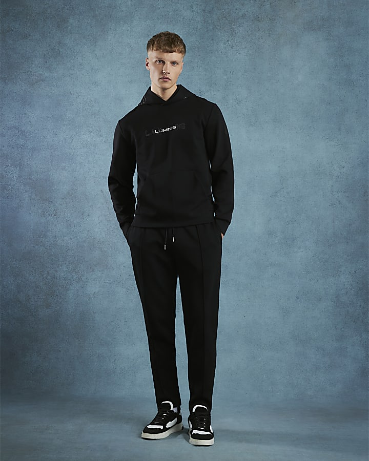 Black Regular Fit Luminis Zip Hoodie 
