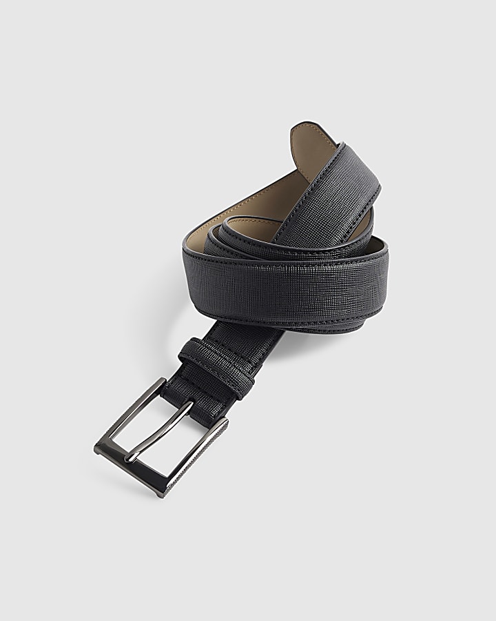 Black Textured Belt